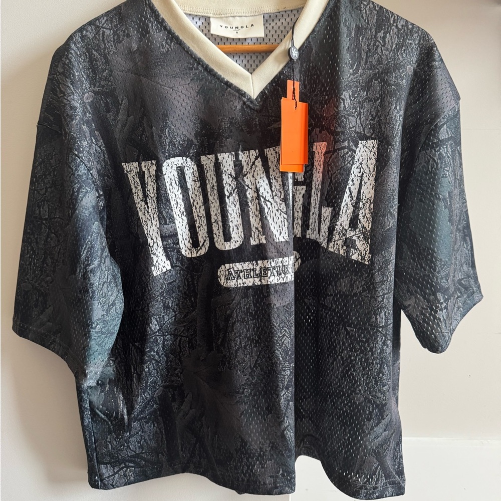 YoungLA VARSITY FOOTBALL CROPPED JERSEY